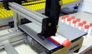 Industrial Inkjet Coder on Sliding Table